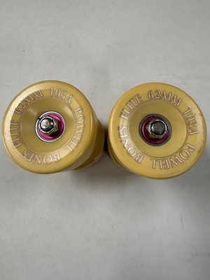 NOS Rollerbones Art Elite Wheels WHITE 62mm 103A with bearings trucks