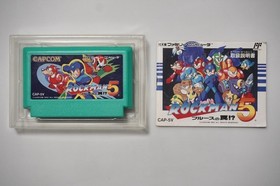 Famicom Rockman 5 Mega Man boxed Japan FC game US Seller