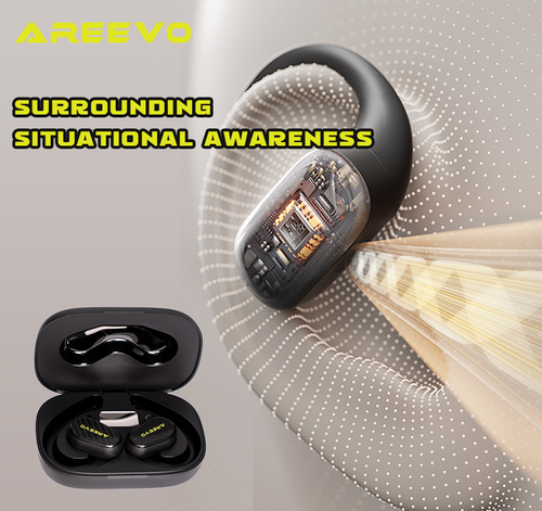 AREEVO Open AIR OWS Earbuds, Sweatproof Ear Hook Wireless Earphones 360° Stereo - Picture 11 of 14