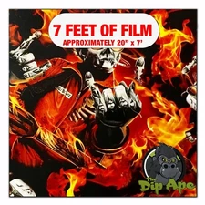 Hydrographic film Flaming Elvis hydro dipping 7' x 20" hydro dip