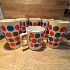 VTG Deka Plastics Tumblers & Mug 1969 Inspired By Alexander Girard Pop Art? Prop