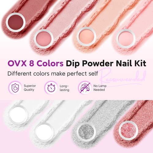 Dip Powder Nail Kit 8 Colors Dip Nails Powder Starter Kit, Nail Dip Powder Kit - Picture 2 of 7