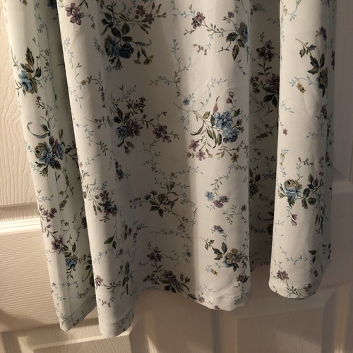 Kate Allen Long Sky Blue Button Down Floral Print Skirt Excellent Cond. Sz 2P - Picture 6 of 8