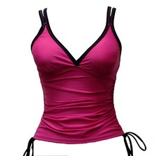 Women's Swimwear Padded Top FREE COUNTRY NWT Double Straps Pink Black S M L XL