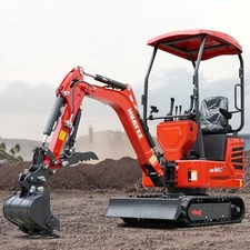 Mini Excavator 1 Ton 1.4Ton Digger 13.5hp Gas Tracked Crawler B&S EPA Engine.