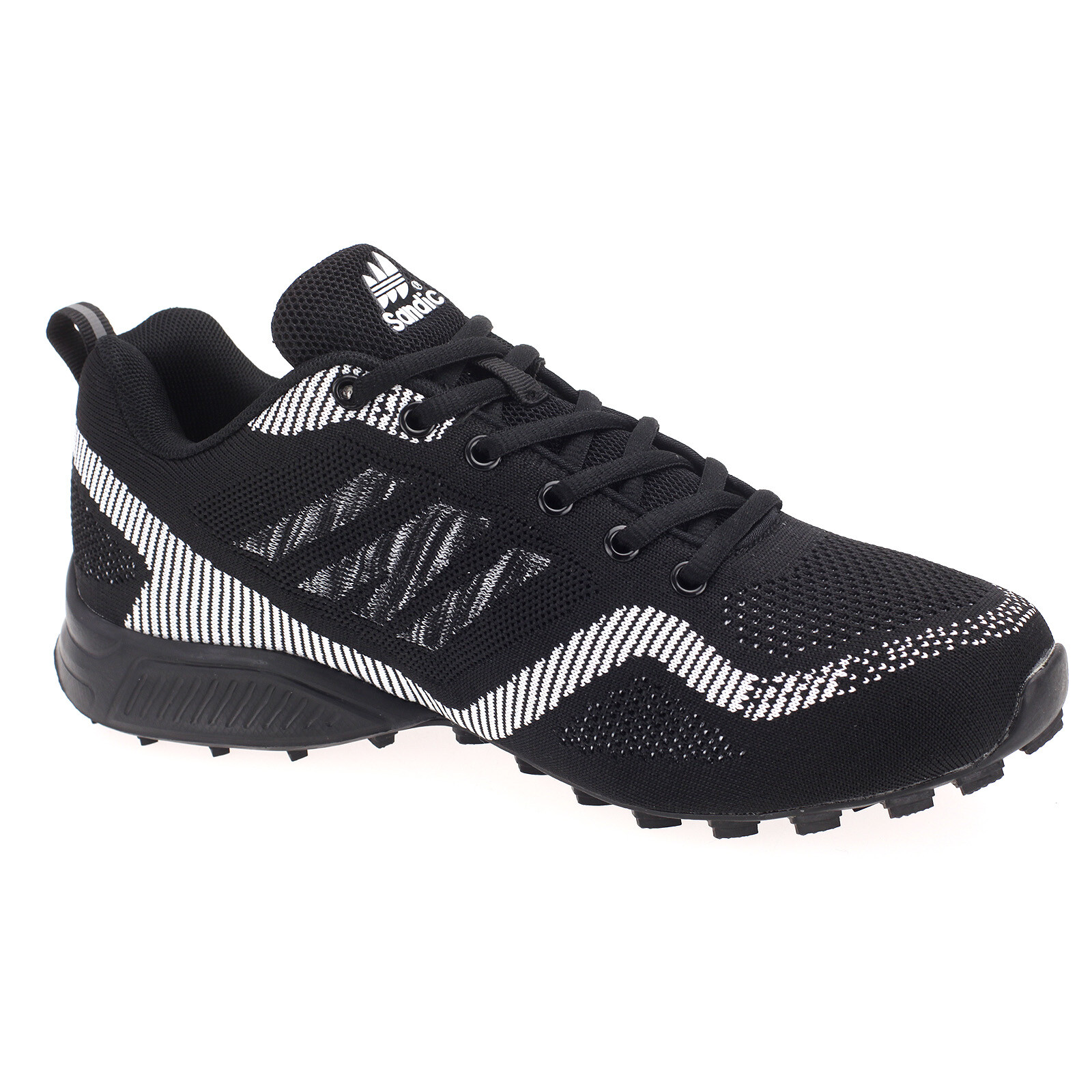 Herren Sportschuhe Laufschuhe Turnschuhe Sneaker Freizeit Schuhe Schwarz Weiß Ansicht 2