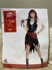 Rogue Maiden Caribbean Pirate Wench Lady Halloween Adult Costume Size Medium 6-8
