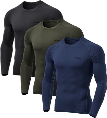  Men's UPF 50+ Long Sleeve Small Core 3pack Shirts Black/ Navy/ Hunter Green - Image 2 of 4