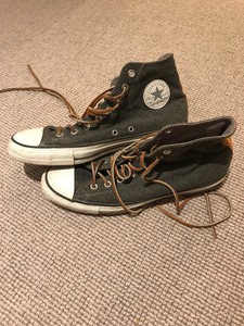 grey converse laces