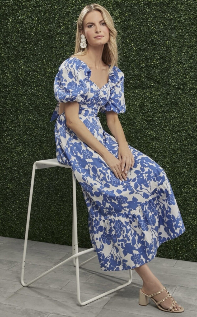 NWT SOLD OUT Hyacinth House Via Tuckernuck Blue Floral