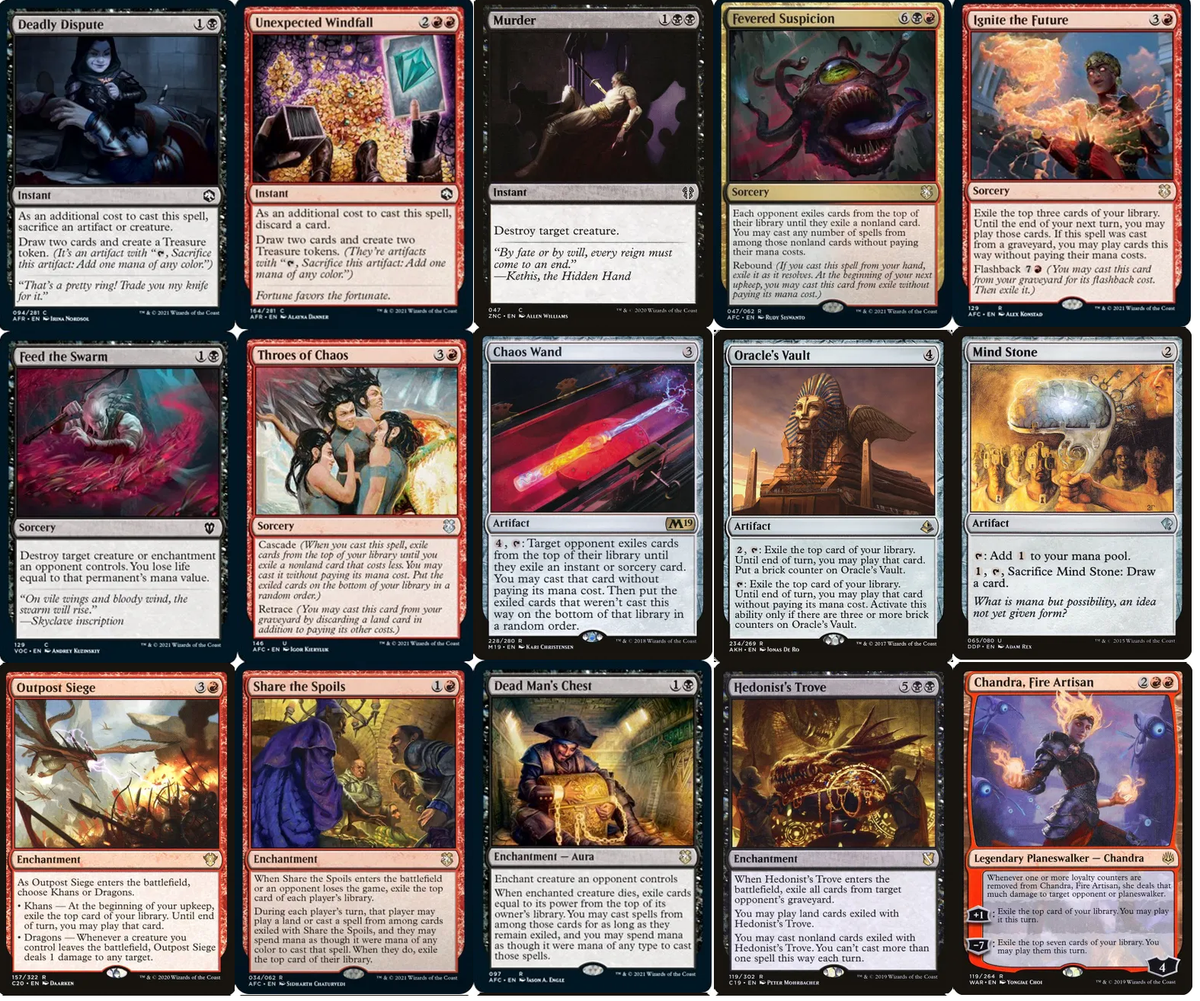 red treasure cards mtg Commander Prosper Treasure Deck - Rakdos Black Red - EDH -100 Card - MTG  NM/M!!