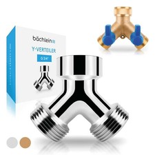 B&auml;chlein Y-Verteiler - 2-Wege-Verteiler mit oder ohne Absperrh&auml;hne - G 3/4"