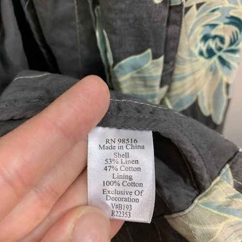 Coldwater Creek Gray Floral Linen Cotton Embroidered Career Casual Blazer 1X - Picture 8 of 11
