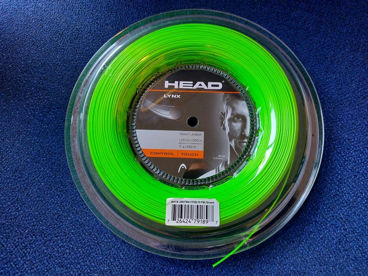 Head Lynx 17g/1.25mm 200 m Gauge Reel Tennis String - Green