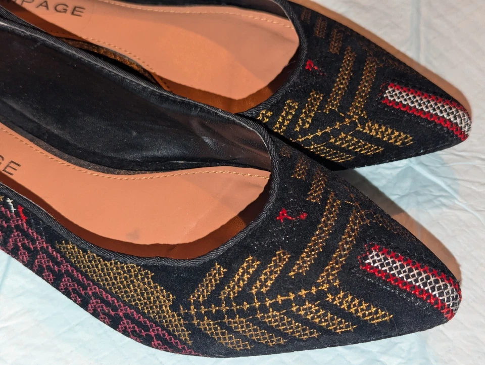 Tapiz de tela azteca Rampage Caela bordado puntiagudo plano sin cordones 8,5 m Foto 2 de 4