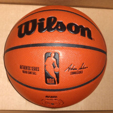 NBA Wilson Indoor New Game Ball Basketball New Adam Silver~ Auto Emoni Bates UDA