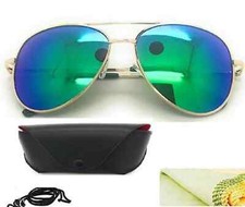Bifocal Sunglasses Aviator Color Mirror Metal Chrome Frame UVA400