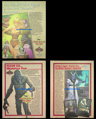 Guardians Necropolis Park CCG Cards FPG 1996 Print Magazine Ad Poster ...