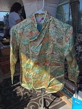 Chinese Childrens Pajama Top Goldish Size 12 Vintage 1960's Traditional Shanghai