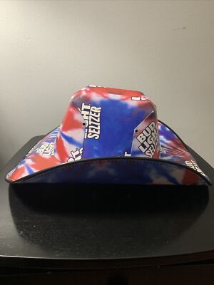 Bud Light Seltzer Cowboy Cowgirl Cardboard Beer Box Hat One Size Adult s-l400.jpg main image 3