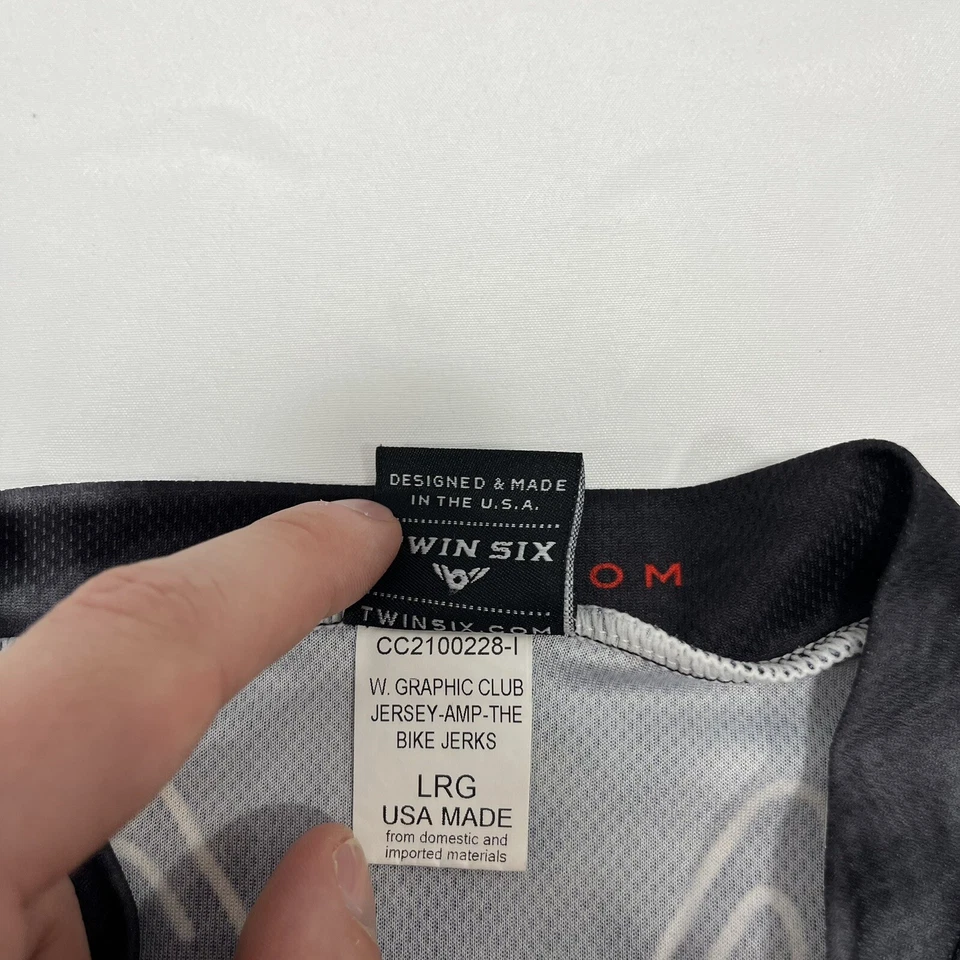 Camiseta deportiva Twin Six W. Graphic Club Amp The Bike Jerks para mujer talla L ciclismo RARA Foto 4 de 4