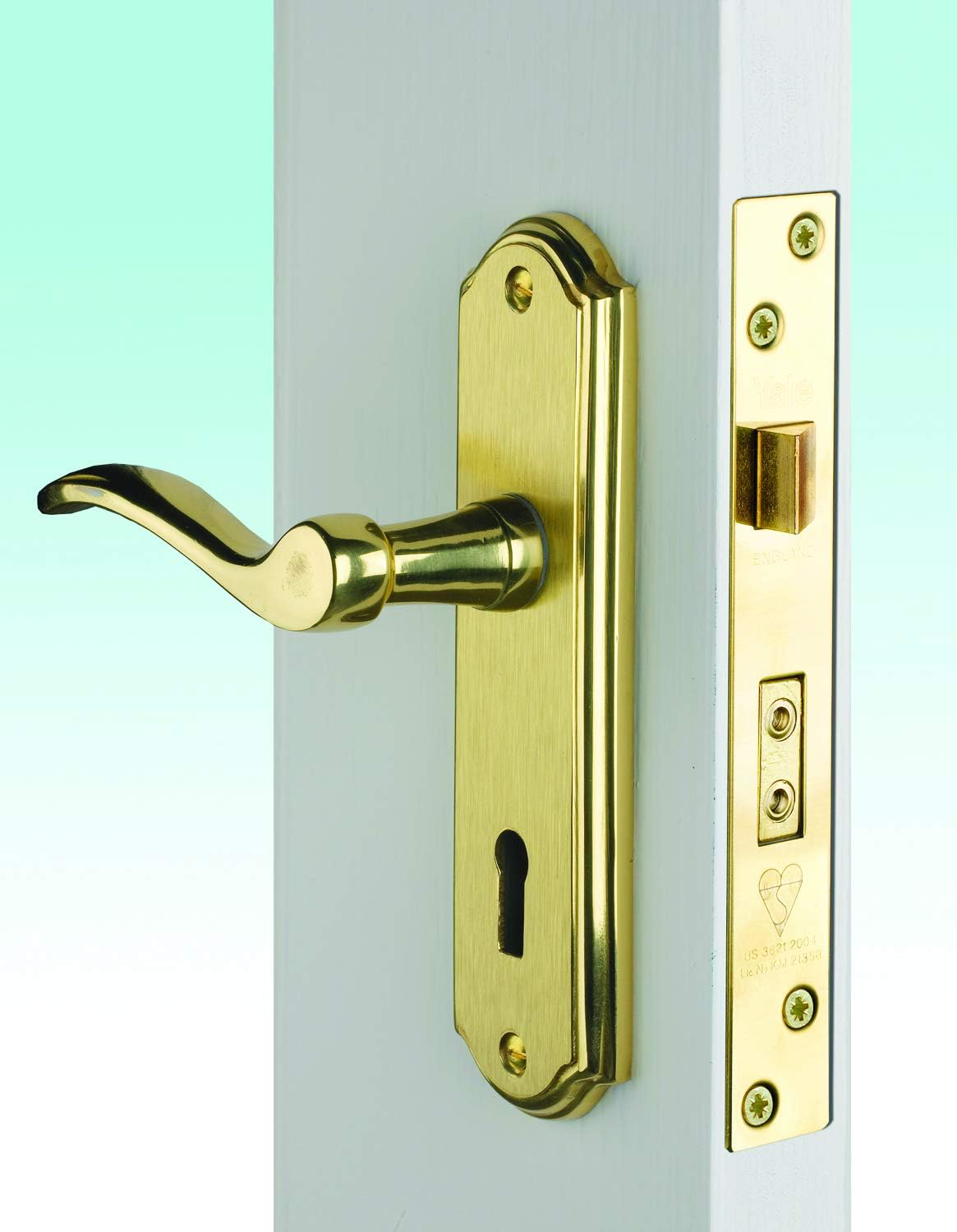 Yale Locks PM322PB65 3 Lever Deadlock 65mm Lock case Polished