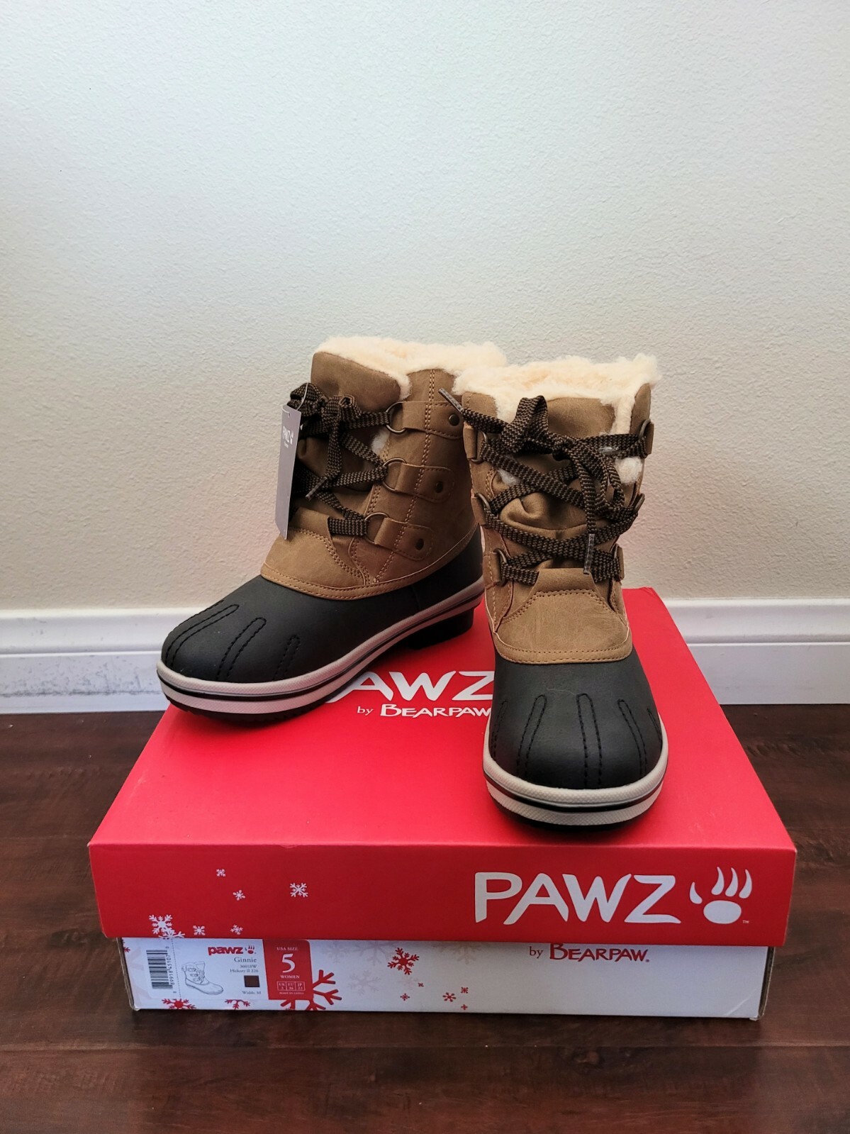 Bearpaw Ginnie Snow Boots for Women Size 5 Warm Winter Boots-image