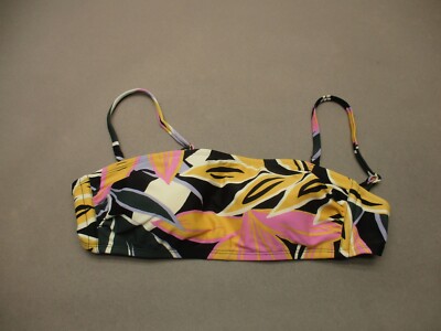 Kona Sol Size M Womens Multicolor Lined Wireless Back Closure Bikini Top 3F