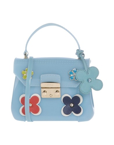 FURLA CANDY BON BON blau BLUMEN LIMITIERTE ED Metropolis Mini Umhängetasche Neu mit Etikett - Bild 14 von 17