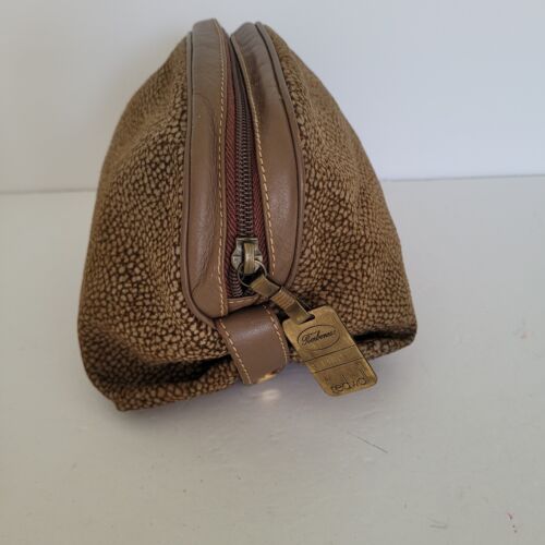 Borbonese Redwall Wachtel Muster Wildleder Leder Tasche klein Zip Tasche Boho weich - Bild 5 von 9