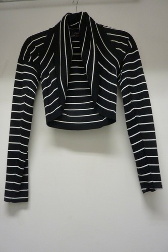 Twiga Black \u0026 White Striped Shrug 