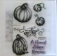 Close To My Heart Harvest Memories Clear Acrylic Stamps C1251