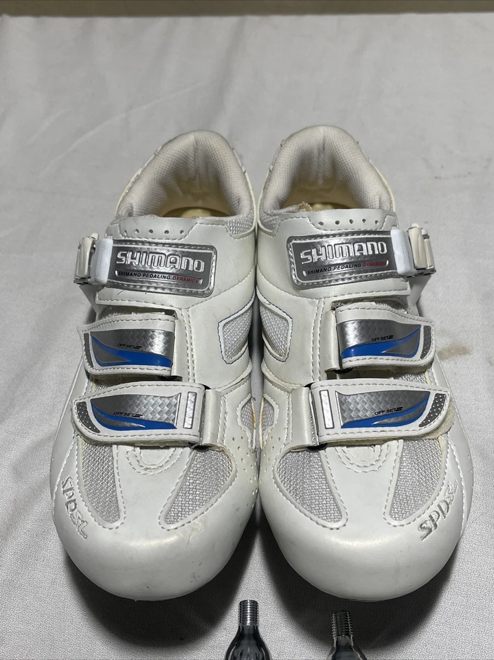Shimano SH-WR41 SPD Mujer Bicicleta de Carretera Zapatos EU-38/23.8 Cm Blanco/Azul Ciclismo Foto 3 de 4