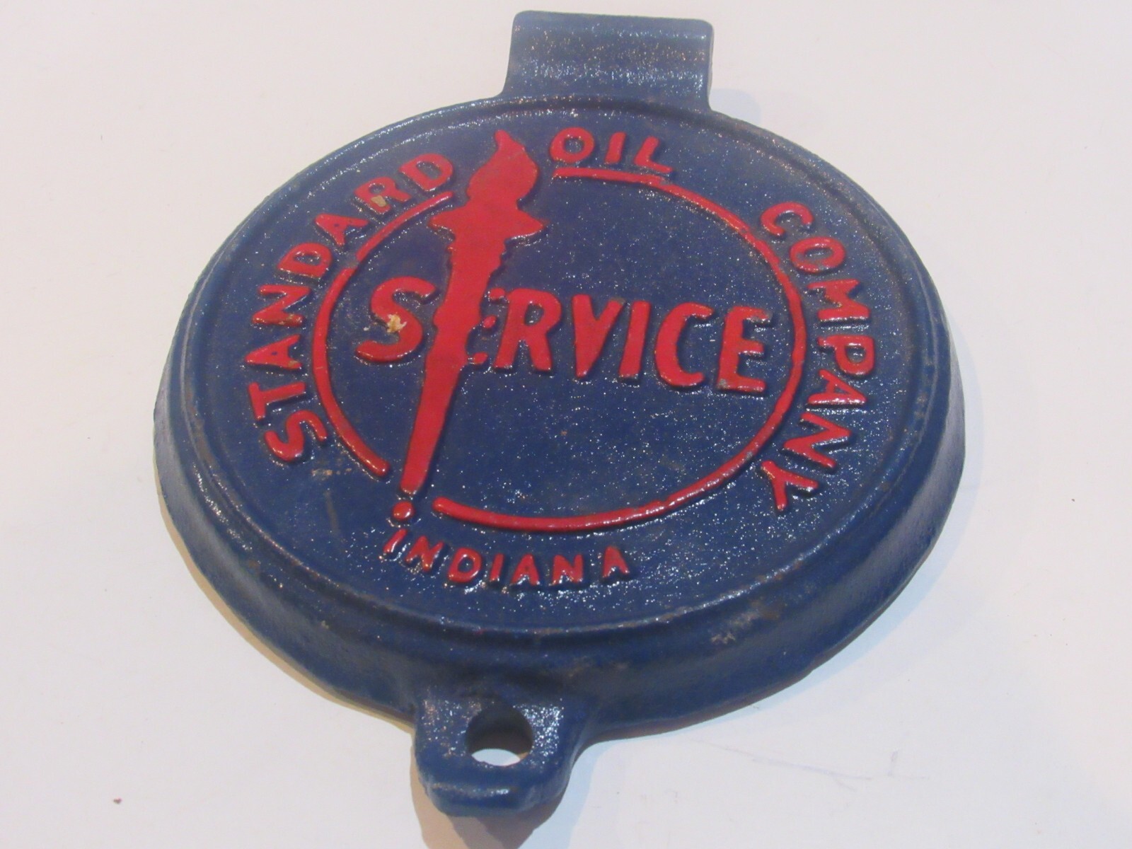 Vintage Standard Oil Company Indiana Cast Iron Lubester Lid Hatch Cover