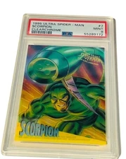 Scorpion Comic Card PSA 9 Fleer Ultra 1995 Spider-Man CLEARCHROME chrome #7 sp