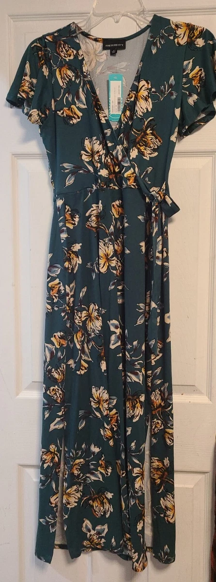 Irene faux wrap brushed knit hotsell maxi dress