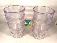 Tervis Tumbler Wavy Clear Drinking Plastic Beverage Cup 10 oz Lot of 2