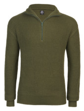 Image of Brandit Pullover Navy Troyer Knitted Sweatshirt Army Military S M L-5XL