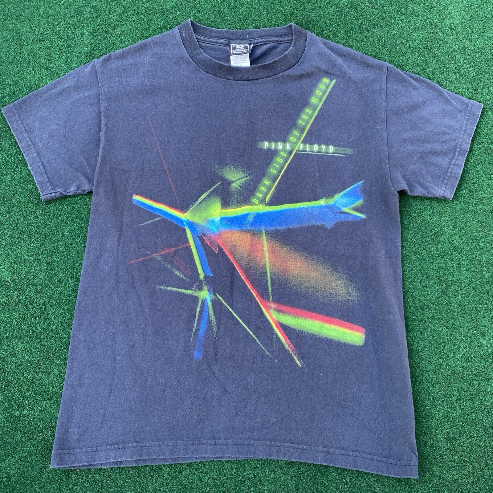 Y2K Pink Floyd Dark Side Of The Moon AOP 2008 Band Tee Rock Wear Size Small