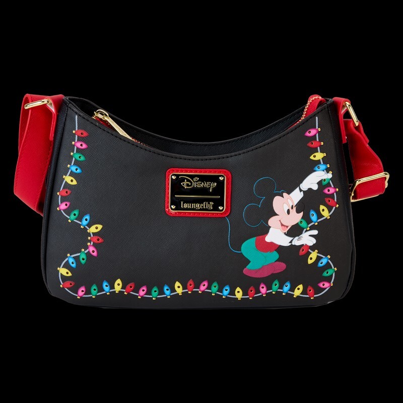Loungefly Mickey & Friends Christmas Light Decorations Light Up Crossbody Bag