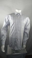 camisa de vestir hombre manga larga size XL color Blanco en cuadr .