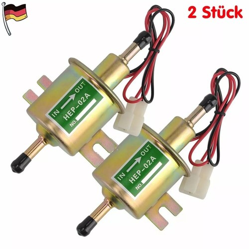 12V HEP-02A Universal Kraftstoffpumpe Benzinpumpe Benzin Diesel Dieselpumpe 8mm - Bild 2 von 11