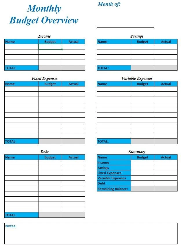 Personal Monthly Budget Plan: PDF / Spreadsheet / Both. Read Description. - Image 4 of 4