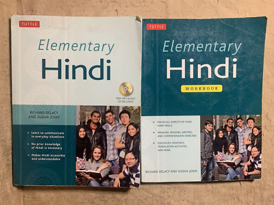 Elementary Hindi w/MP3 Audio CD & Workbook Lot by Richard Delacy & Sudha Joshi