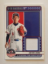 2023 USA Baseball Stars And Stripes Jun-Wei Zheng Relic RC
