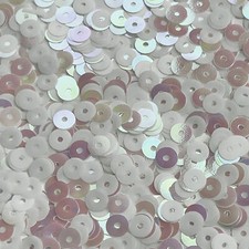 5mm Flat Sequins Pink Blue White Rainbow Iris Reversible Medium Hole Made in USA