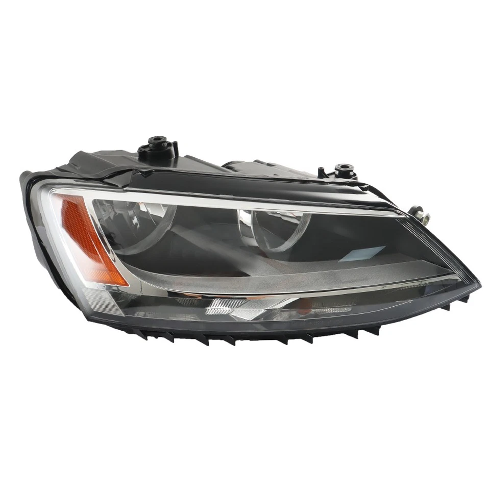 Faro halógeno lado derecho pasajero negro para Volkswagen Jetta 2011-2017-2018 Foto 2 de 4