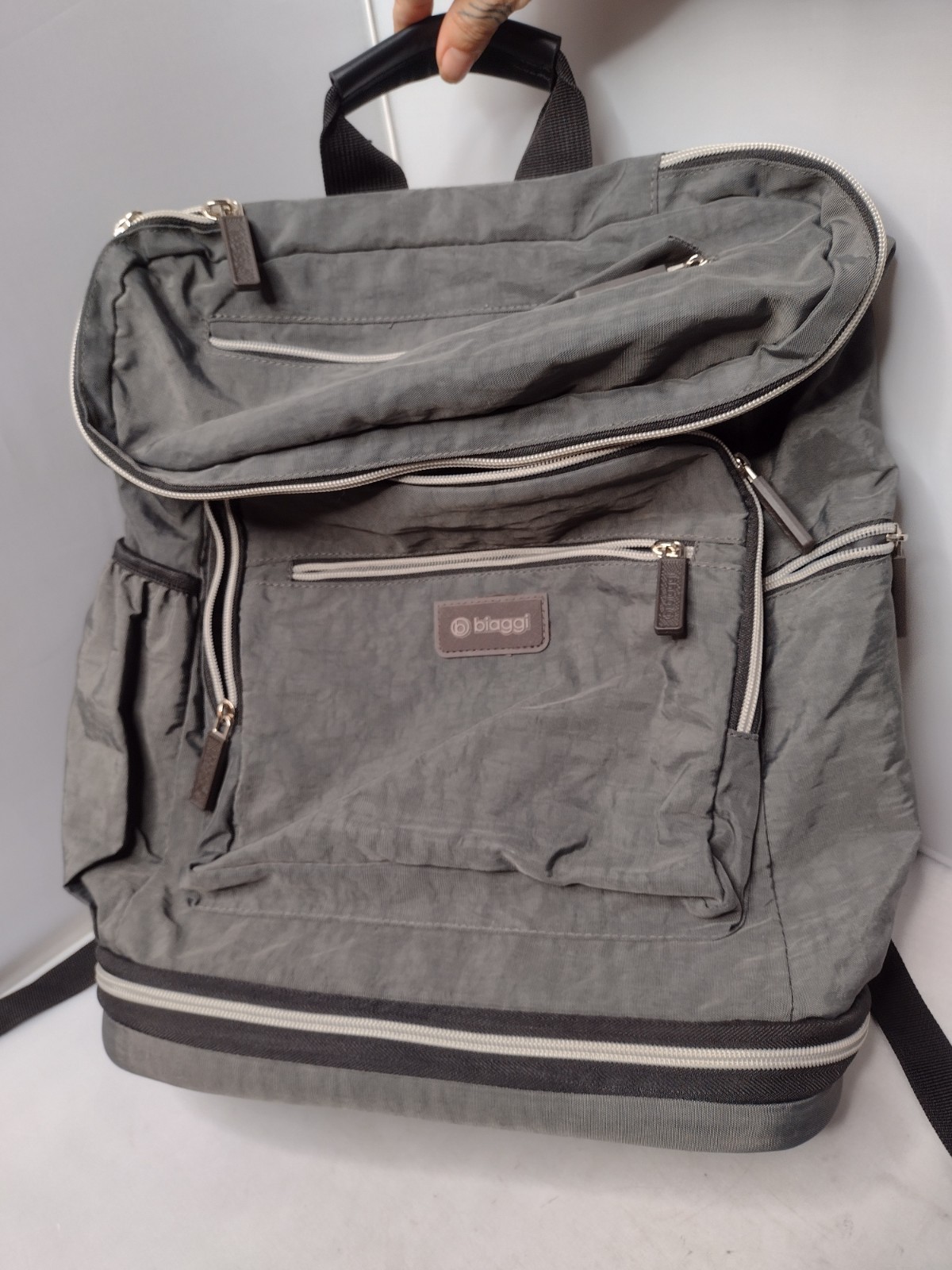 Carry-on  Gray Nylon Bag Backpack A1