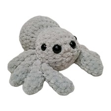 Spider Handmade Crochet Plush Amigurumi Gray