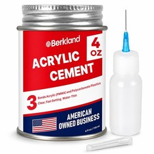 Acrylic Plastic Cement with Applicator Bottle Fast Bonding Clear 4 oz